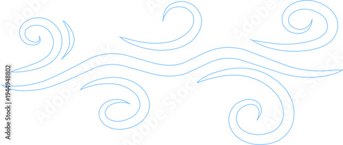 Doodle wind line sketch icon collection group, hand drawn breeze swirl air flow motion outline symbol, minimal weather element, simple gust, abstract curve design for logo ui infographic.