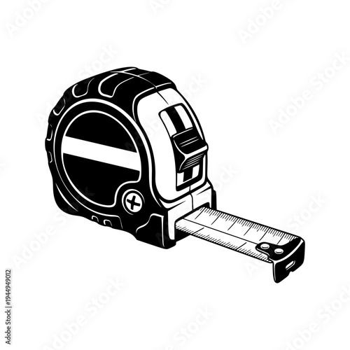 Measuring Tape Construction Tool Illustration