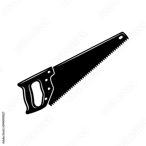 Hand Saw Wood Cutting Tool Illustration