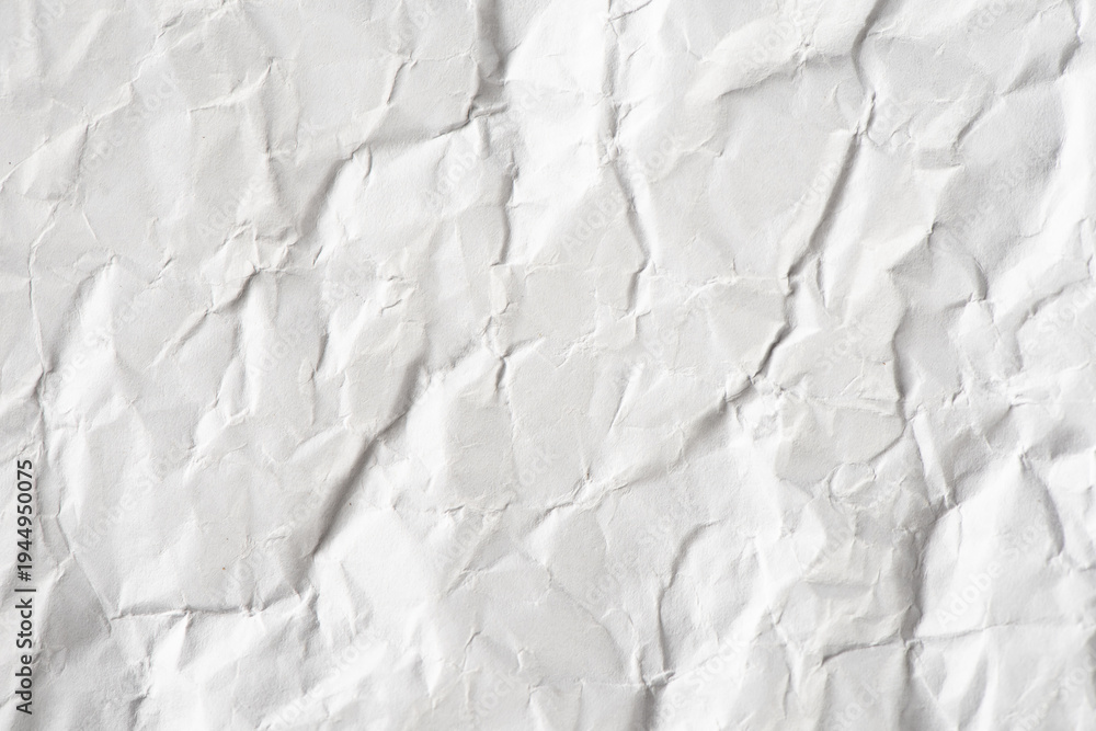 Fototapeta premium white crumpled paper texture background 