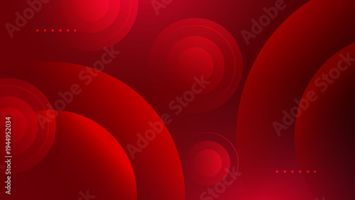 Dramatic red abstract background featuring deep crimson circular shapes and glowing light effects for passionate and high energy design