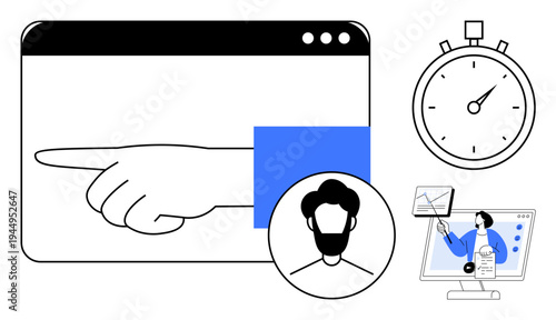 Digital interaction concept. Visualizing online activity and engagement in web environments. Digital interaction for user experience, workflow optimization, and social media platforms. Suitable