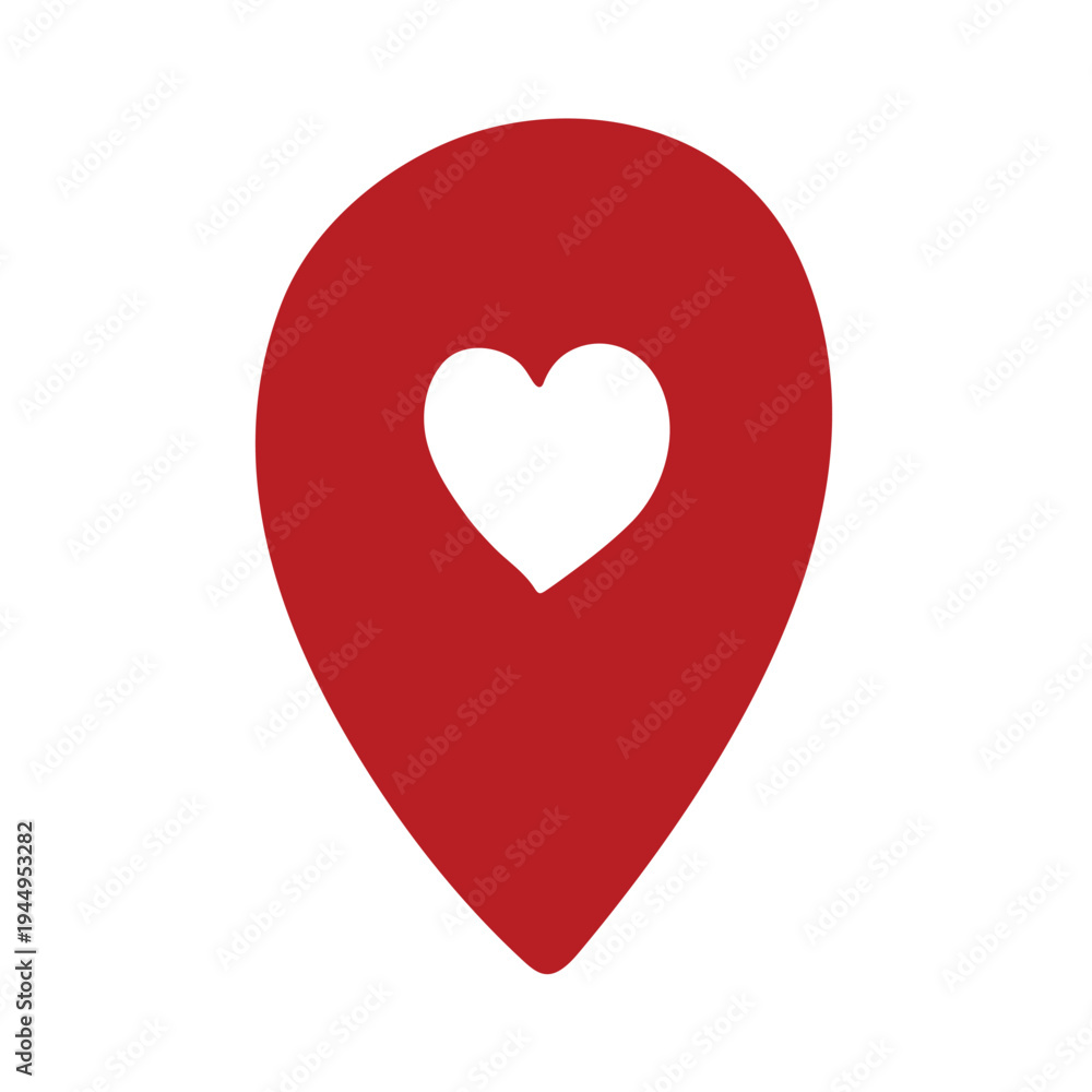 Obraz premium Hand drawn map pin Map marker pointer sign GPS and mapping tools Location pin symbol Pinpoint clipart in doodle style Single element for web, design