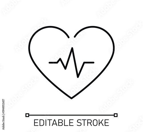 Heartbeat Pulse Line-Art Icon