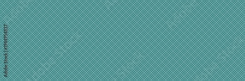 Seamless teal green fabric texture with a fine white diagonal grid pattern. Elegant geometric background for fashion, textile design, or professional backdrops.