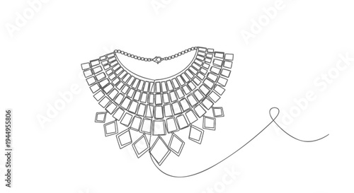 Vector illustration of a geometric necklace