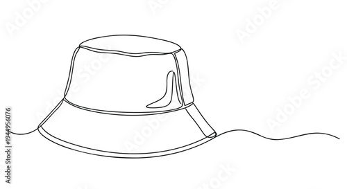 Vector illustration of a bucket hat