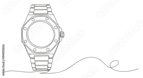 Vector illustration of a watch with a broken strap