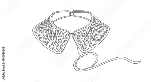 Vector illustration of diamond-encrusted dog collar