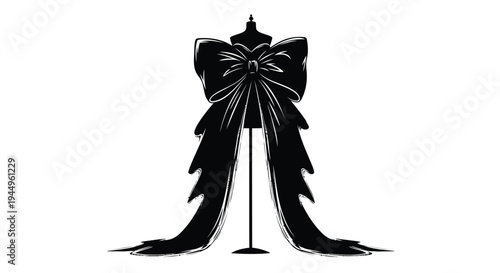 Black vector bow tie icon