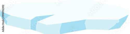 Floating iceberg illustration. Arctic, polar, frozen for climate and ocean concept. Vector isolated