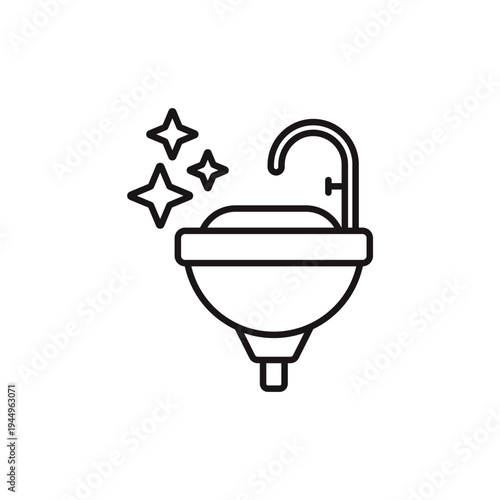 sink icons minimalist flat style design, sink Vector illustration on white background