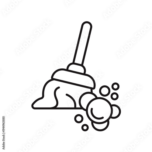 cleaning icons minimalist flat style design, cleaning Vector illustration on white background