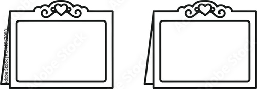 Vintage ornate photo frames illustration Vector