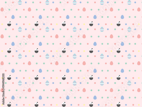 イースターのポップでかわいい背景素材