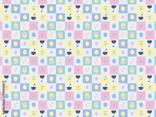 イースターのポップでかわいい背景素材