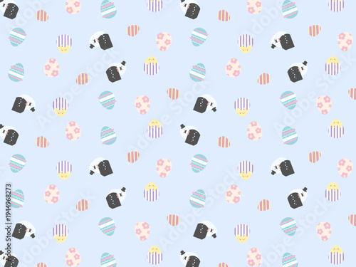 イースターのポップでかわいい背景素材