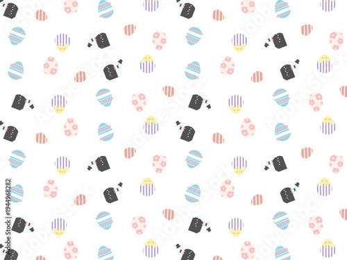 イースターのポップでかわいい背景素材