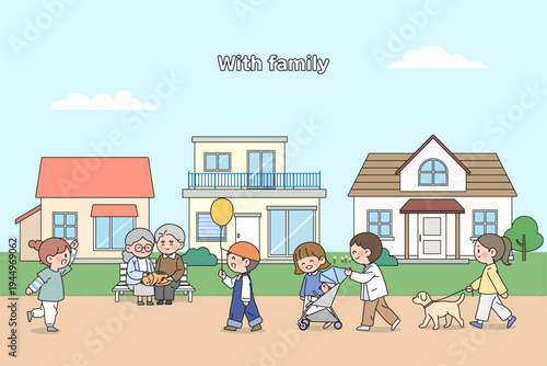 지역사회 일러스트