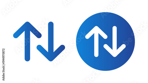 Arrow Swap Vertical Direction Exchange Symbol For Data Flow Navigation Color Icon