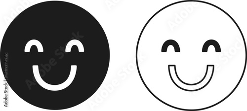 Smiling faces emotions Vector