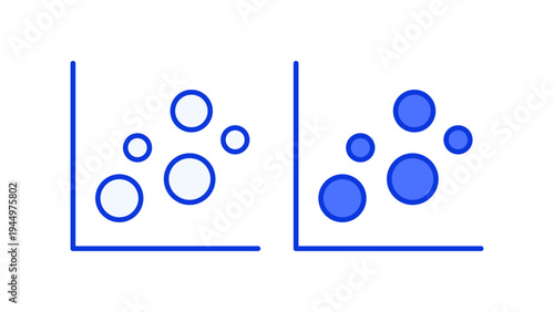 Chart Scatter Plot Data Analysis Graph Symbol For Statistics Research Color Icon