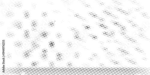 Abstract dotted halftone gradient texture. Fading polka dot background.