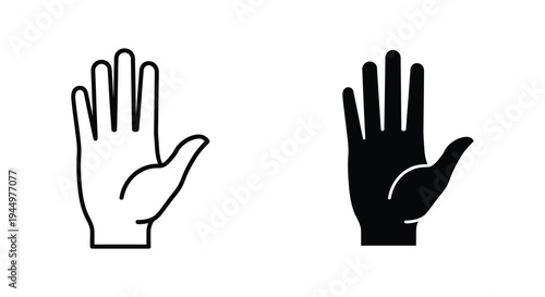 Hand Icon Stop Halt Gesture Commercial