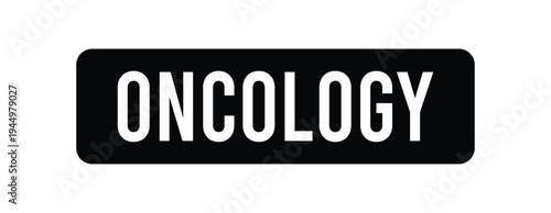 Oncology Medical Label Black Badge with White Text Minimal Healthcare Tag