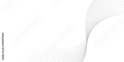 Flowing dots particles wave pattern halftone gradient curve shape isolated on white background.