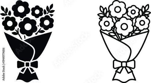 Bouquet flowers illustration Vector