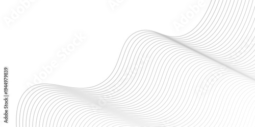 Flowing dots particles wave pattern halftone gradient curve shape isolated on white background.
