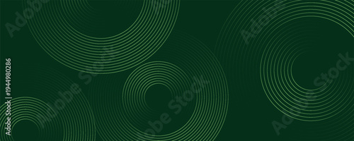 Dark green abstract background with diagonal rounded lines. Geometric stripe line art design. Simple geometric pattern. Modern graphic element. Suit for banner