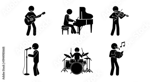 Music Instruments Silhouettes