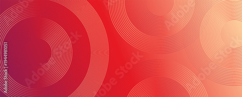 Abstract modern gradient horizontal template background. Trendy bright circle lines creative design. Minimal style graphic elements. Suit for poster, cover, banner, flyer, brochure, presentation