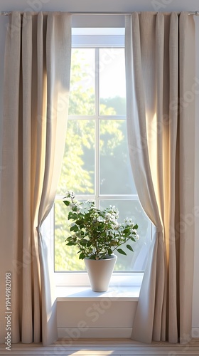 window curtains flowers booth poster background