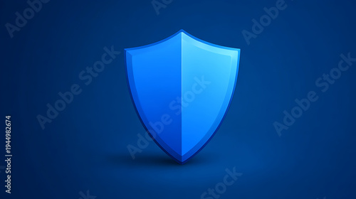 Free Download Blue Shield Icon on Dark Background for Security Use - GFXLoad