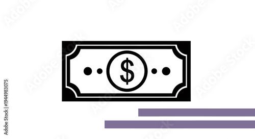 Iconic Dollar Bill Graphic Representing Finance and Business Concepts.