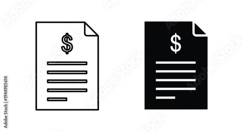 Invoice Document Dollar Financial Statement Concept