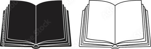 Open and closed book illustration Vector