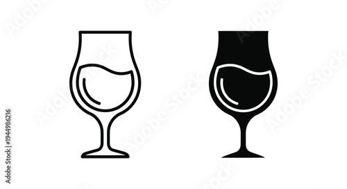 Wine Glass Icons Vector Set Commercial Use