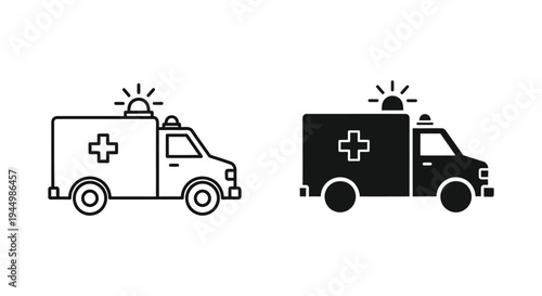Ambulance Vehicle Medical Emergency Service Icon