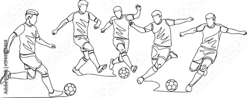 Football players vector 