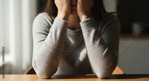 Moody Portrait of Woman Feeling Depressed and Anxious Representing Mental Health Support and Recovery Journey