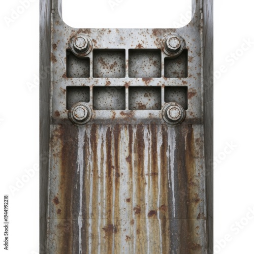 Rusty Spillway Gates with Distressed Texture