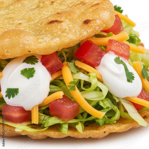 Freshly Prepared Salad in a Crispy Taco Shell