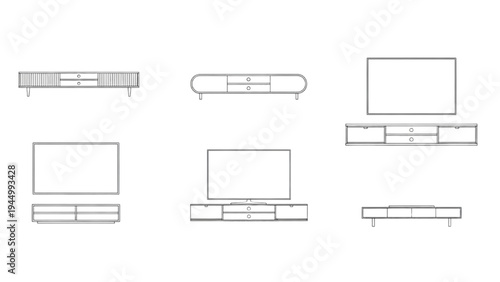 Modern TV Stand Designs with Shelves and Drawers in Minimalist Interior Views
