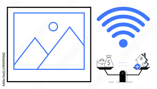 Digital connectivity. Digital connectivity supports seamless technology integration into daily life. Digital connectivity bridges financial solutions, remote work, and personal balance. Usage include