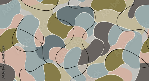 Colorful abstract shapes pattern design.