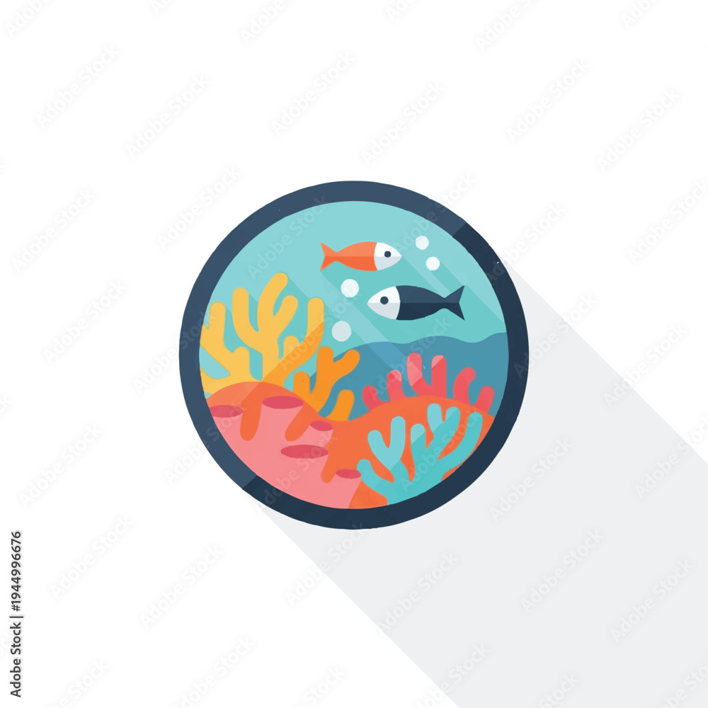 Obraz premium Colorful Fish Swimming in Coral Reef.